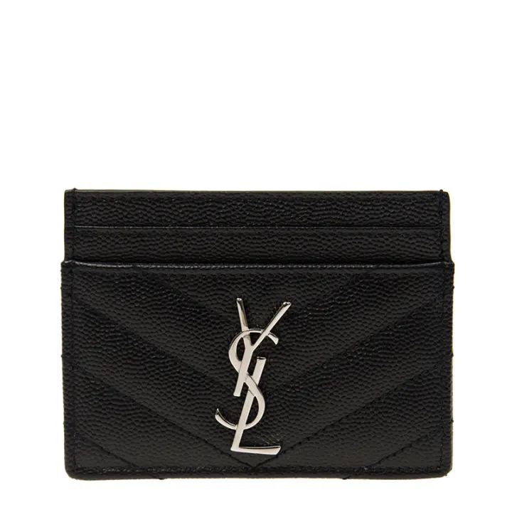  Картхолдер женский, серебряная монограмма