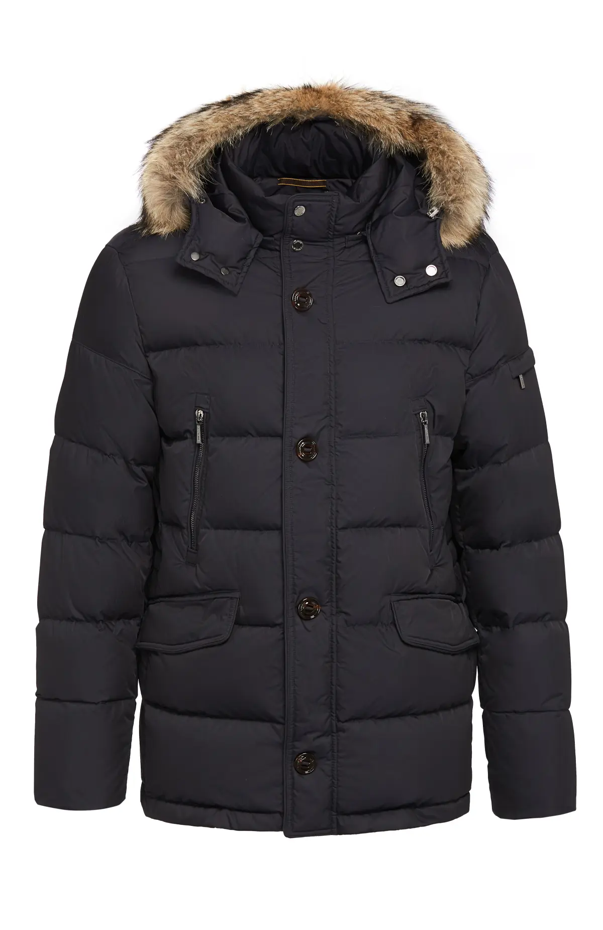  Пуховик мужской, мех кайот