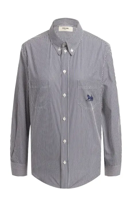 CELINE РУБАШКА ХЛОПКОВАЯ В ПОЛОСКУ