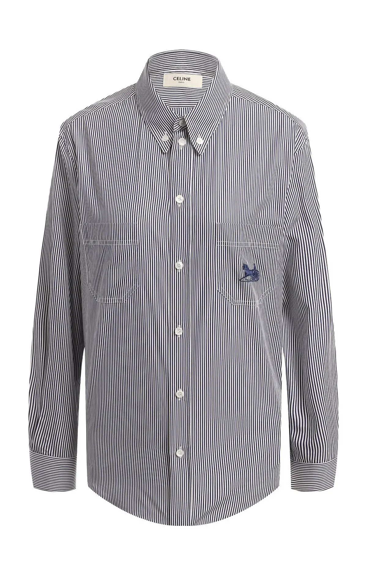 CELINE РУБАШКА ХЛОПКОВАЯ В ПОЛОСКУ