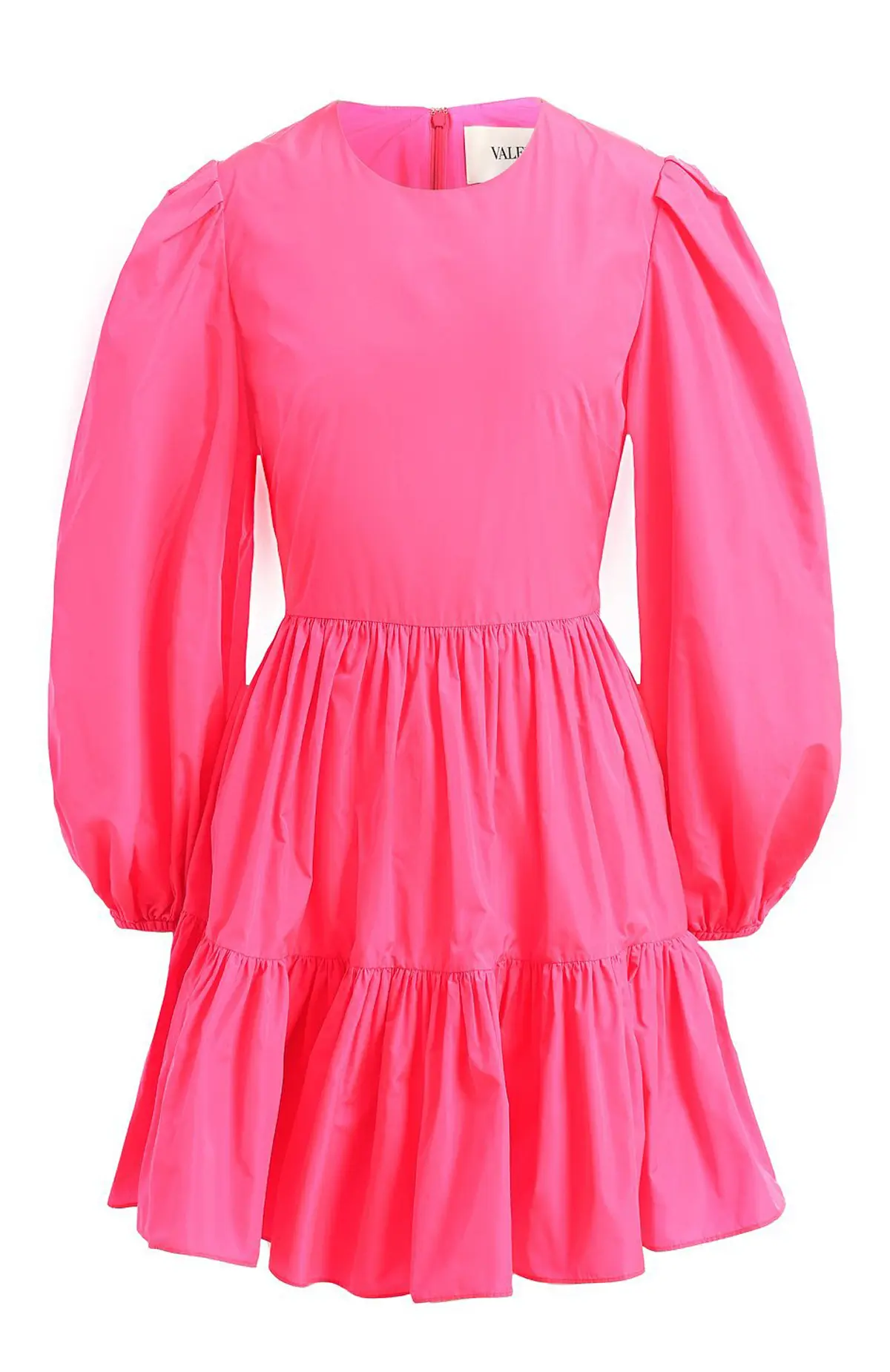 VALENTINO Платье мини с объемными рукавами и оборками