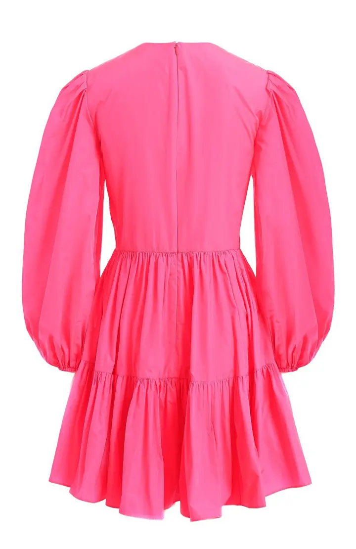 VALENTINO Платье мини с объемными рукавами и оборками