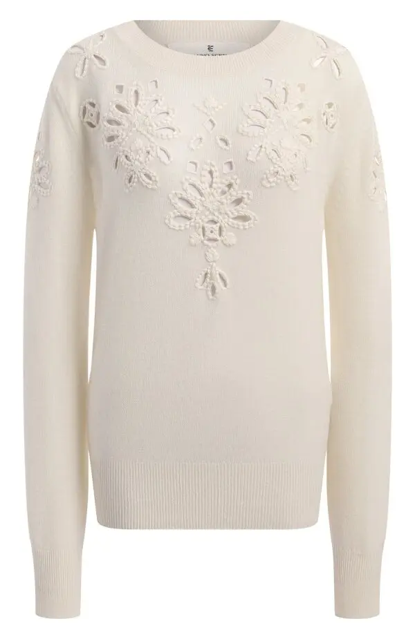ERMANO Джемпер женский, с английской вышивкой