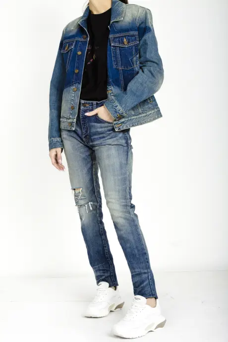 SAINT LAURENT Куртка женская джинсовая