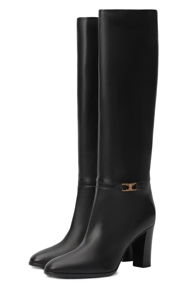 CELINE Сапоги на танкетке из телячьей кожи