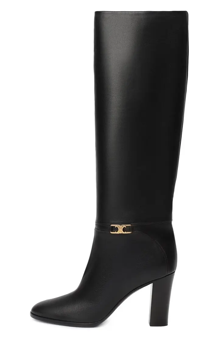 CELINE Сапоги на танкетке из телячьей кожи