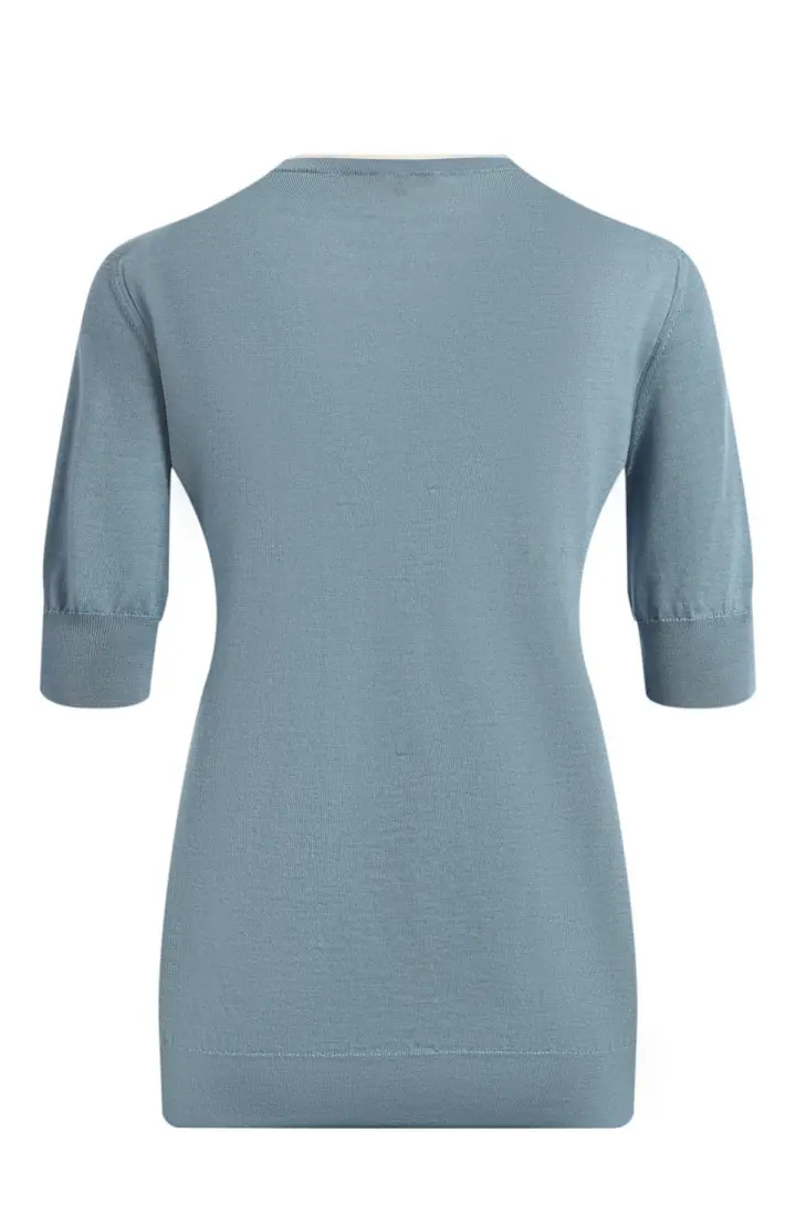 Loro Piana Свитер с круглым вырезом с короткими рукавами из шелка и кашемира