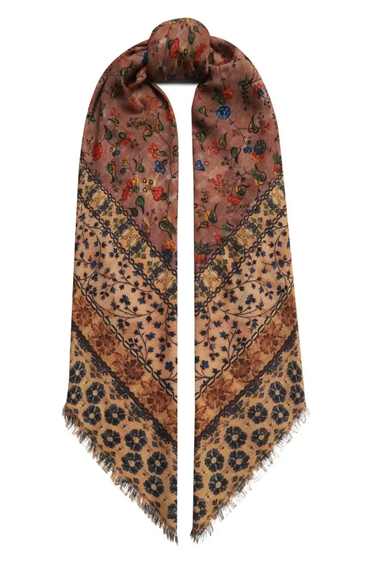 Loro Шарф женский, принт "цветы"