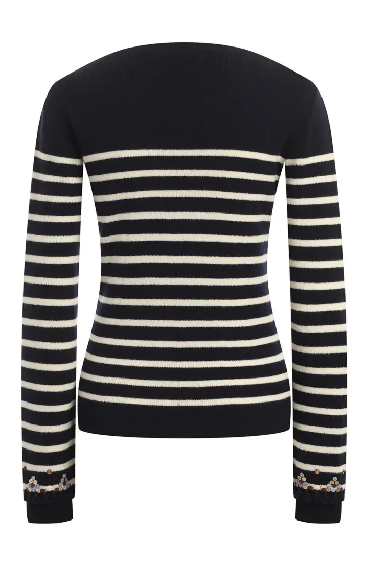 VALENTINO Шерстяной свитер с вышивкой