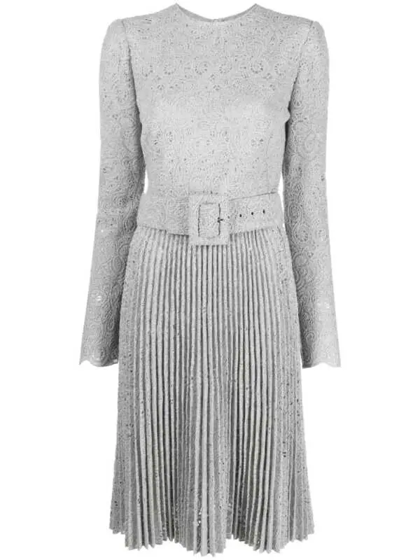 ERMANO Платье кружевное трикотажное, юбка плиссе