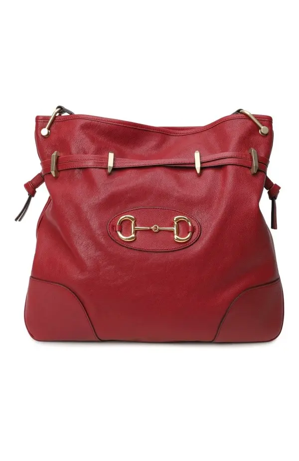 GUCCI Сумка через плечо из кожи с металлической клеммой