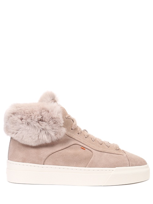 SANTONI Кеды завышенные замшевые на меху