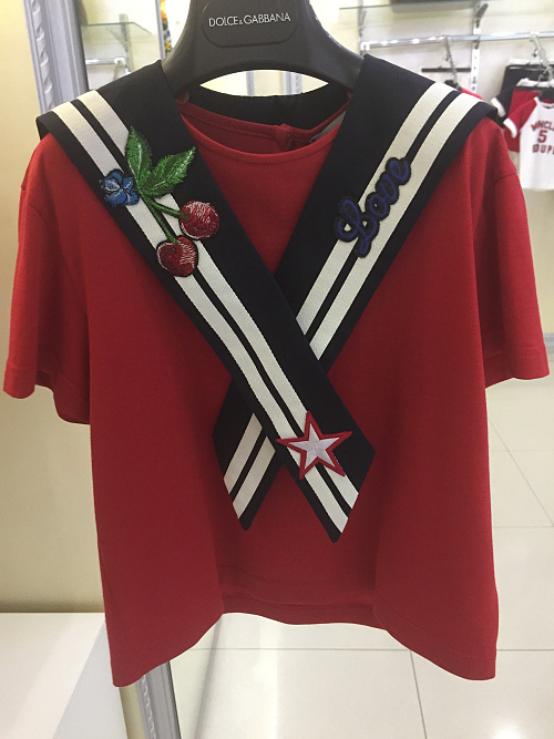 DOLCE & GABBANA Футболка д с воротником (гюйс)