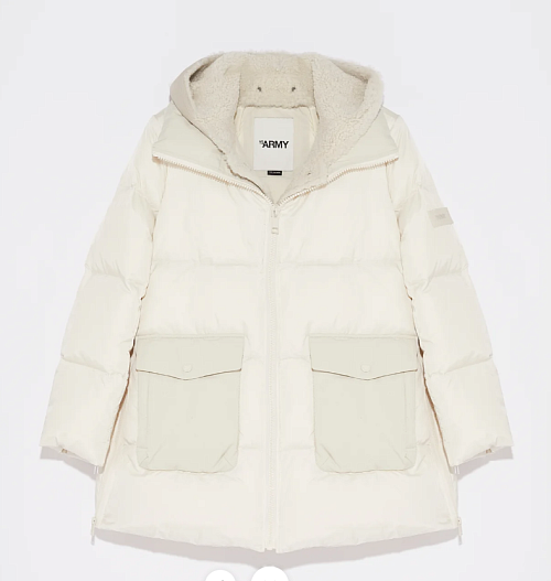 YVES SALOMON Куртка пуховая, меховая съемная жилетка