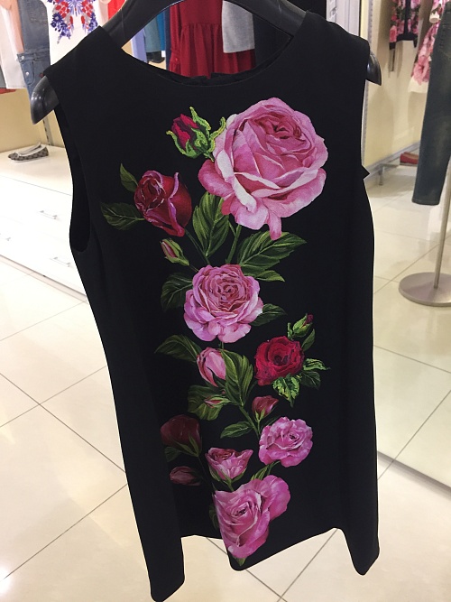 DOLCE & GABBANA Платье /рис. роза/+чехол