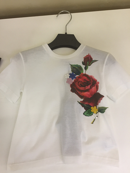 DOLCE & GABBANA Футболка д /рис. роза/