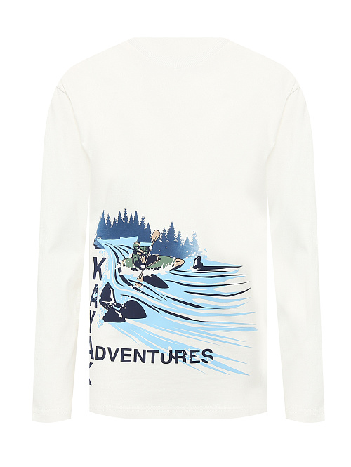 IL GUFO Лонгслив для мальчика принт "каноэ"