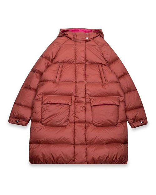 IL GUFO Пуховик для девочки стеганый, удлиненный
