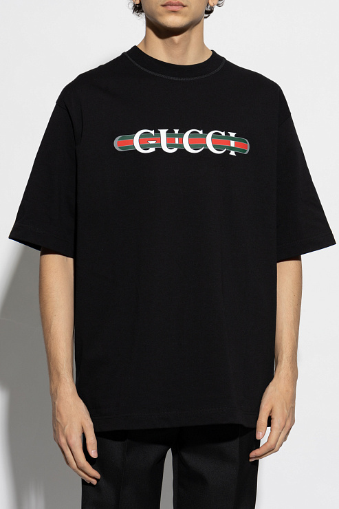 GUCCI Футболка мужская, лого