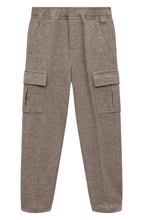 IL GUFO Брюки для мальчика с карманами узор "елочка"