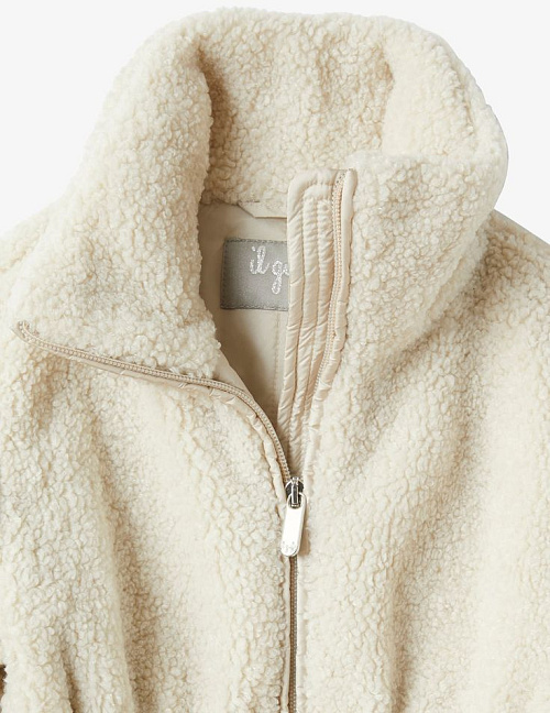 IL GUFO Куртка тедди для девочки, логотип