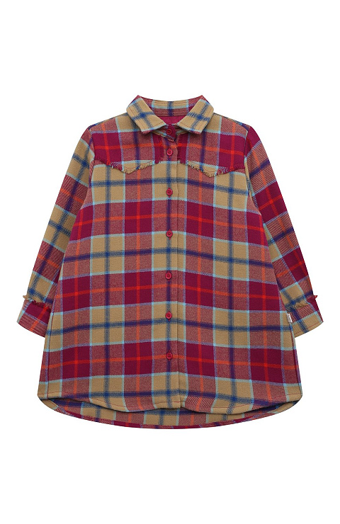 IL GUFO Платье рубашка для девочки в клетку