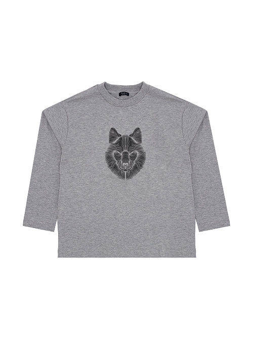 IL GUFO Лонгслив, для мальчика, принт "медведь"