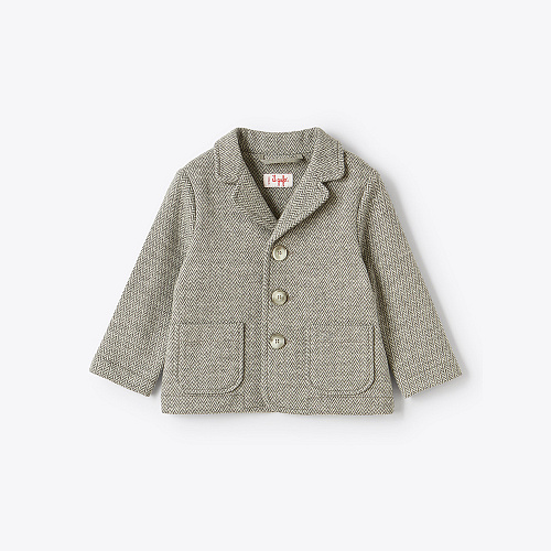 IL GUFO Блейзер однобортный для мальчика узор "елочка"