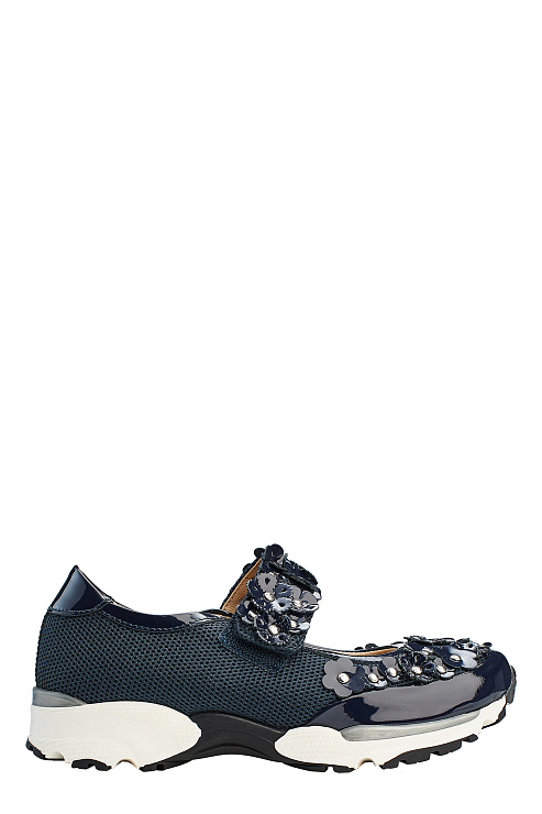 Ermanno Scervino Спортивные туфли д /лак+текстиль/ апл. цветы