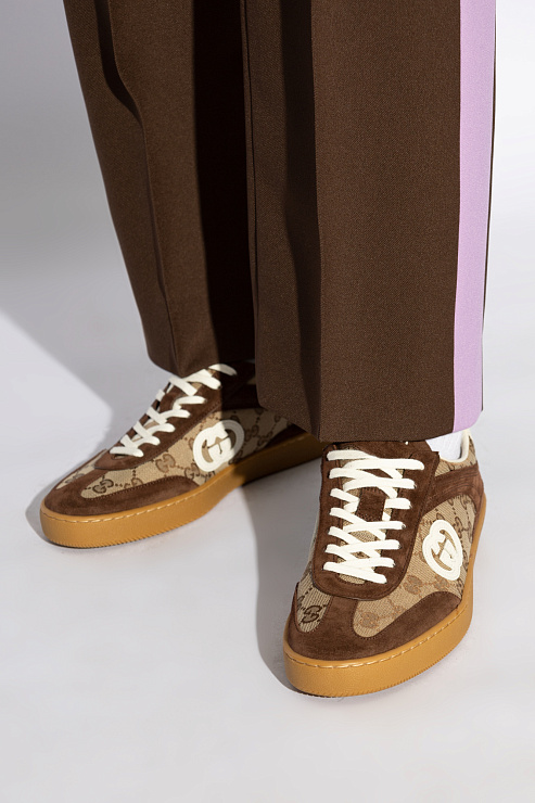 GUCCI Кеды мужские, замшевые, лого
