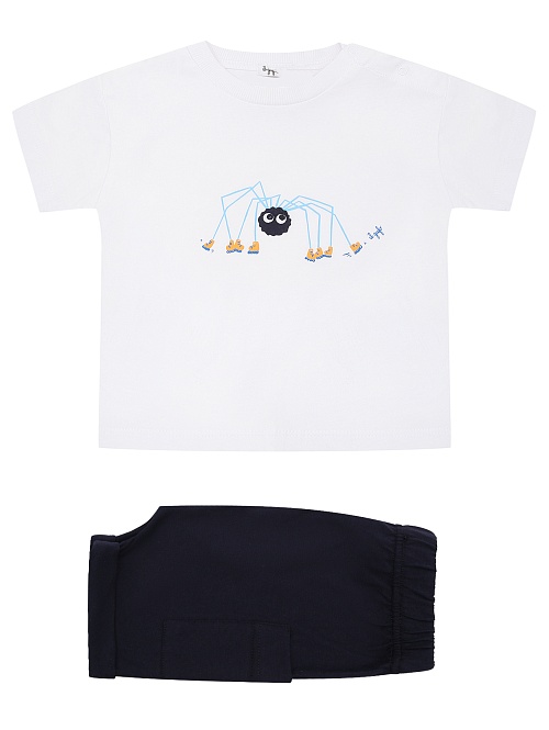 IL GUFO Комплект для мальчика, футболка+шорты, принт паучок