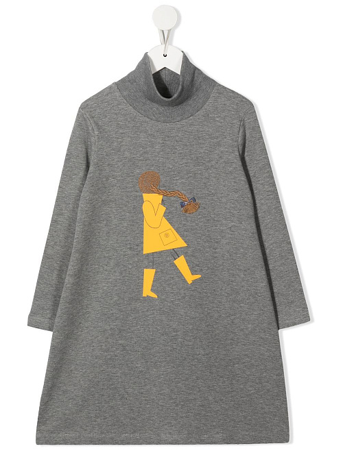 IL GUFO Платье принт "девочка в сапогах"