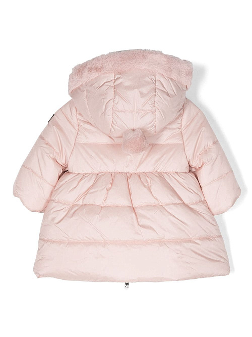 IL GUFO Пуховая куртка для девочки, с помпоном на капюшоне