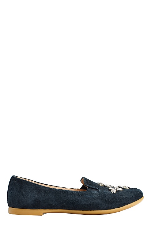 Ermanno Scervino Балетки замшевые отд камни